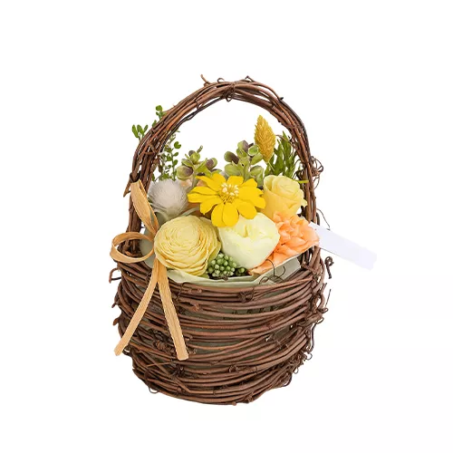 Playful Flower Basket Display