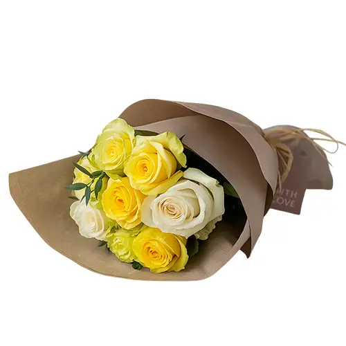 Serene Charm Mixed Rose Bouquet
