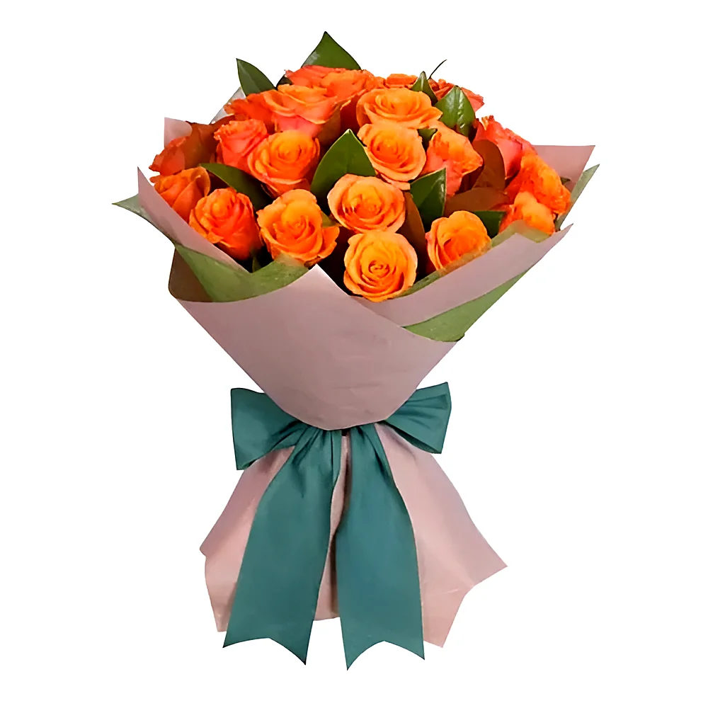 A Dozen Vibrant Orange Roses | Japan Florist Shop | Japan Florist Shop