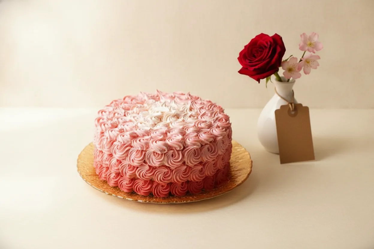 Elegant Rose Decorated Cake